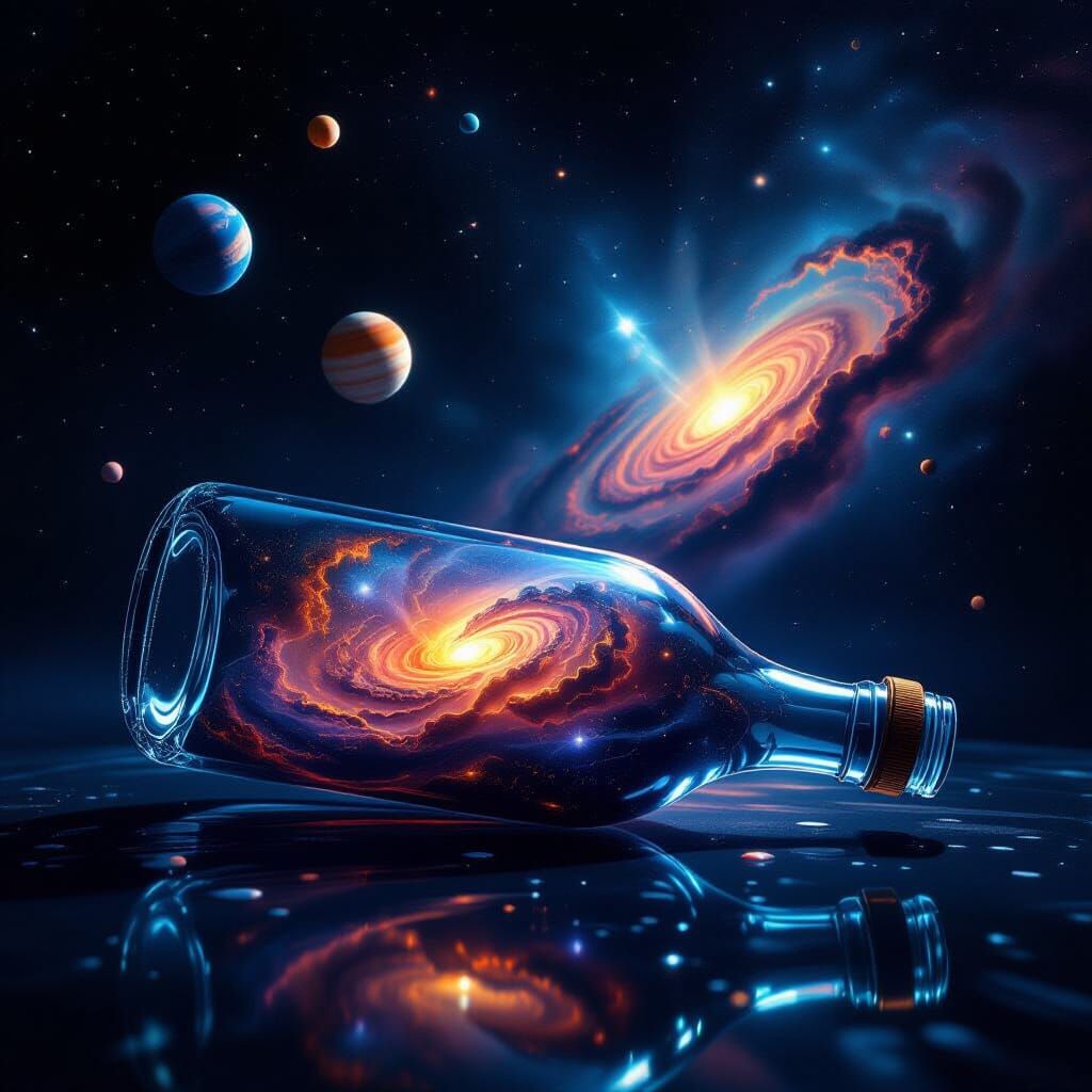 Galaxy in a Bottle with Mirrored Planets