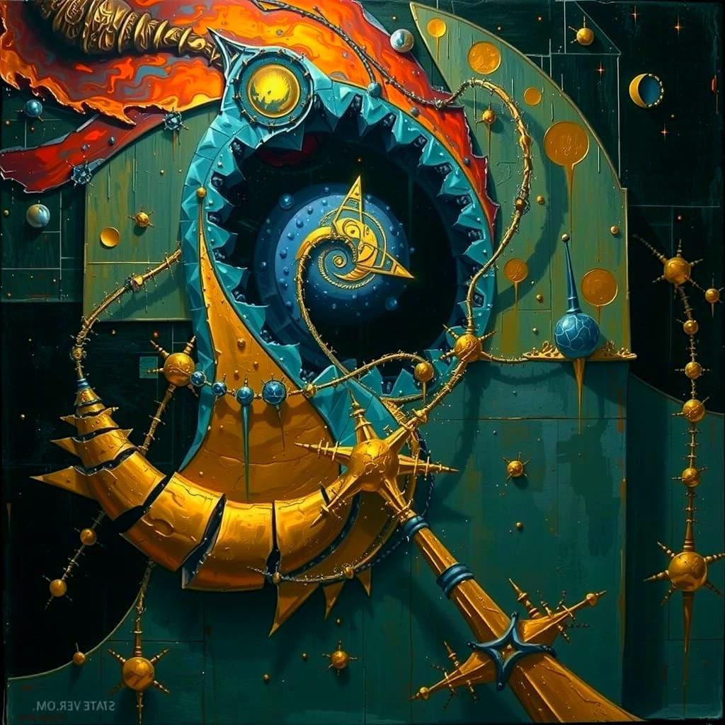 Cosmic Fractal Landscape with Swirling Energy