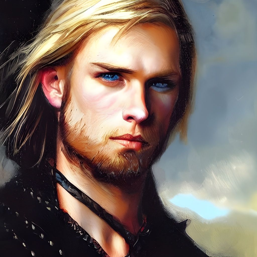 Portrait of a Handsome Pirate in Oil Paint