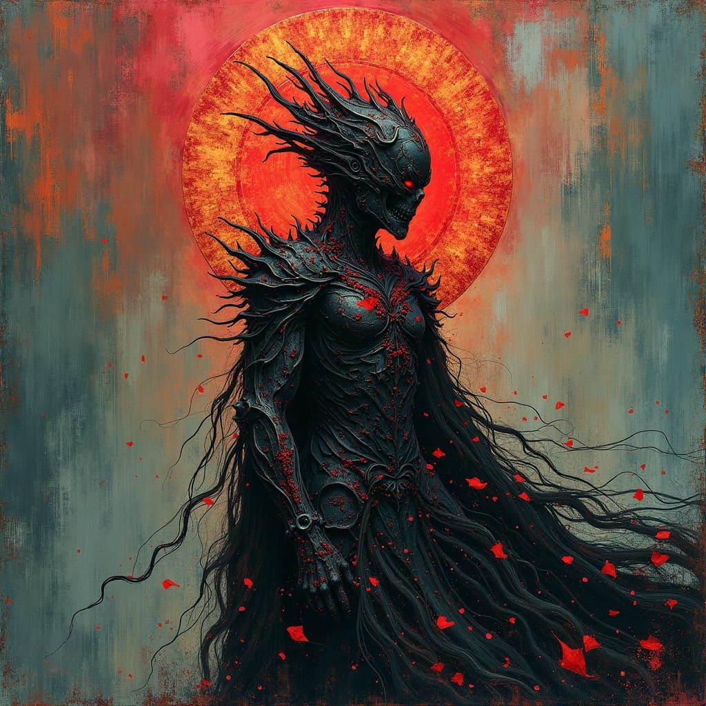 Surreal Landscape in Psychedelic Style