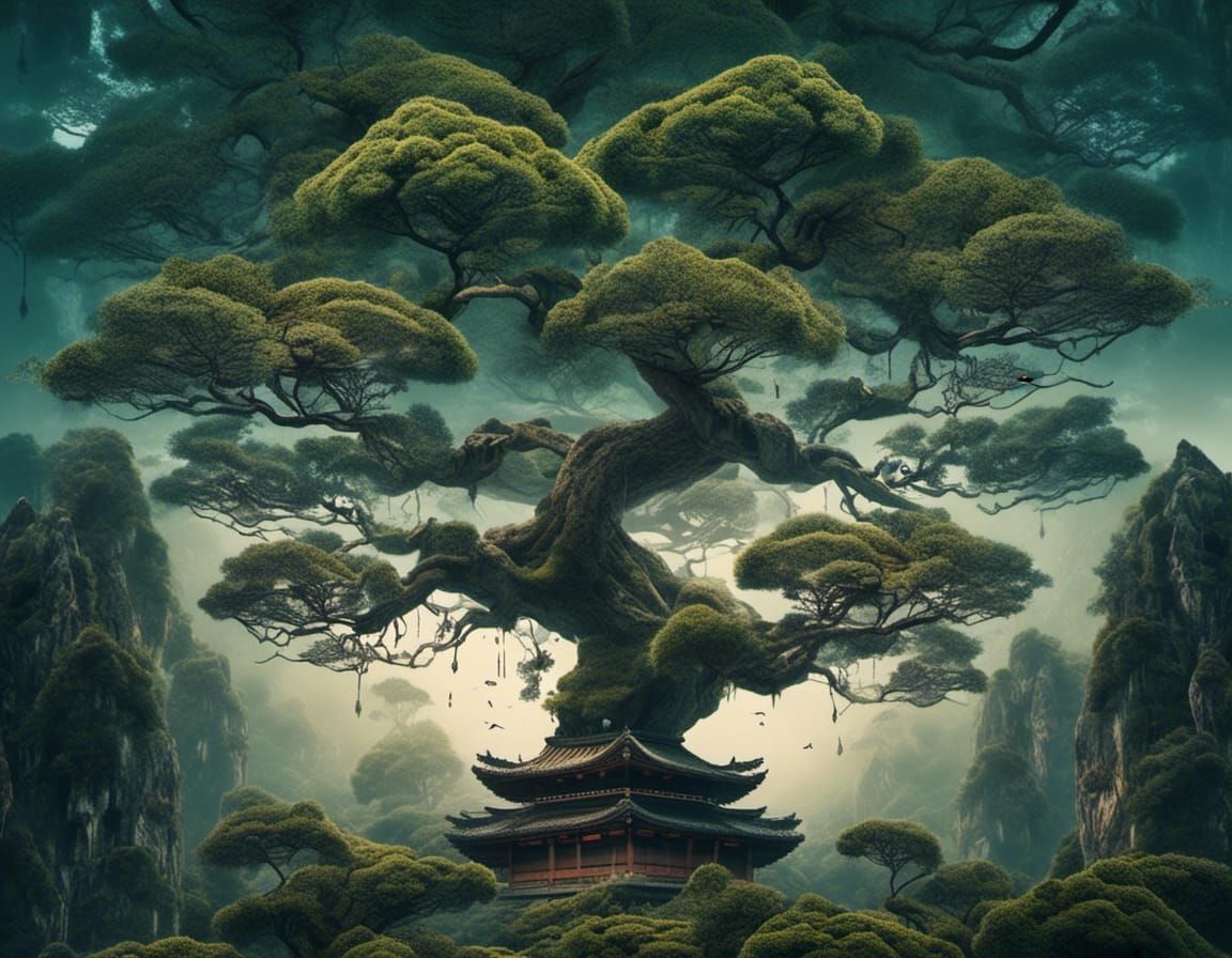 Inspiring Japanese Pagoda in Ancient Landscape