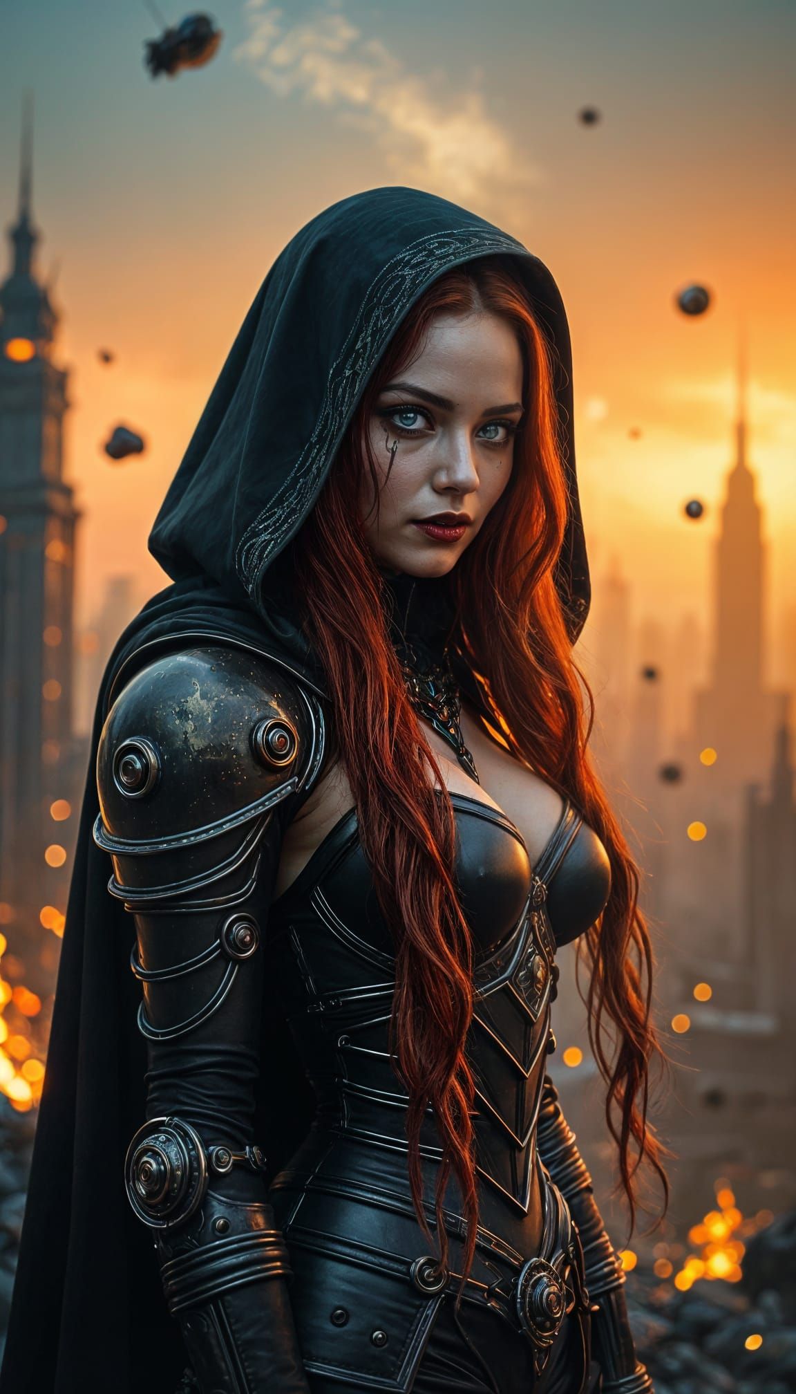 Molten Gold Waves and Silver Spheres Abstract