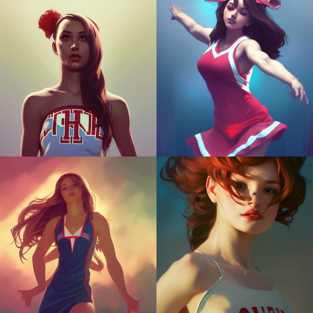 Hyperdetailed Cheerleader Portrait in Dynamic Lighting