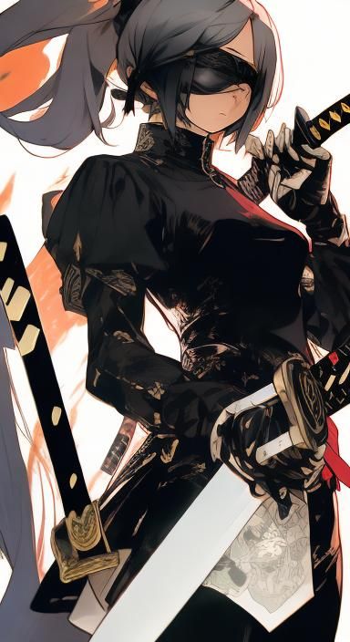 Hyper Detailed Anime Key Visual of 2B