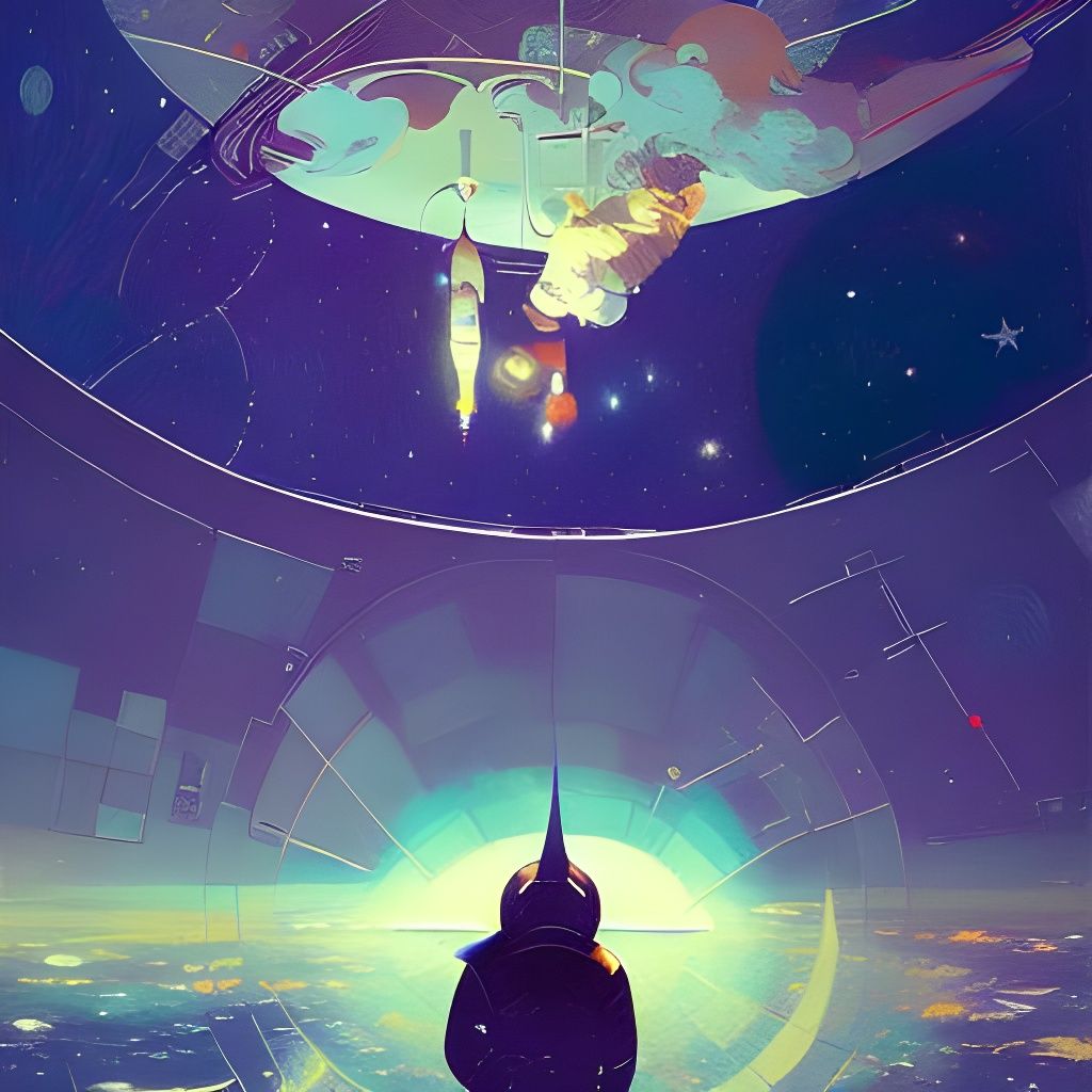 Psychedelic Space Art from Spaceship Window