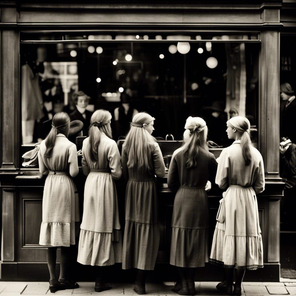 Copenhagen Street Scene, 1920s Black and White Photography