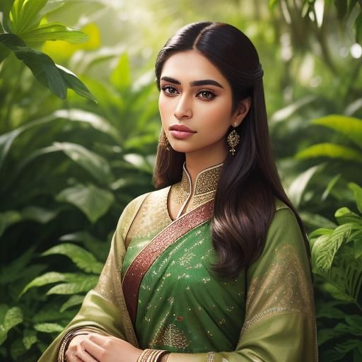 South Asian Woman in Ethnic Clothing, DSLR Photography