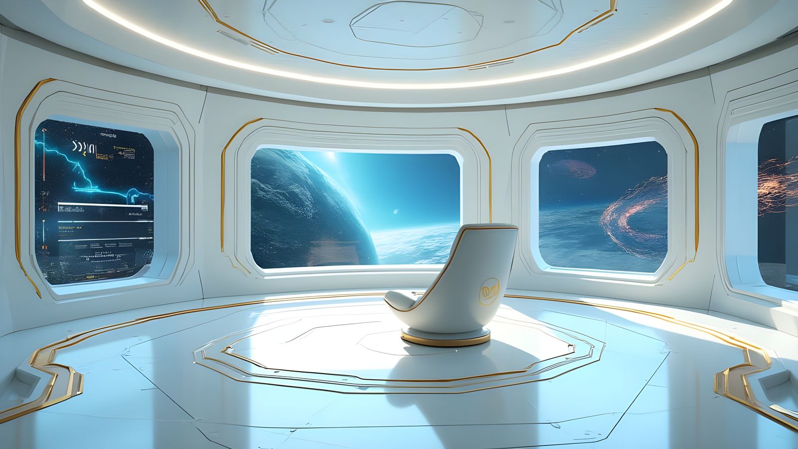 Futuristic Observation Room on Royal Flagship