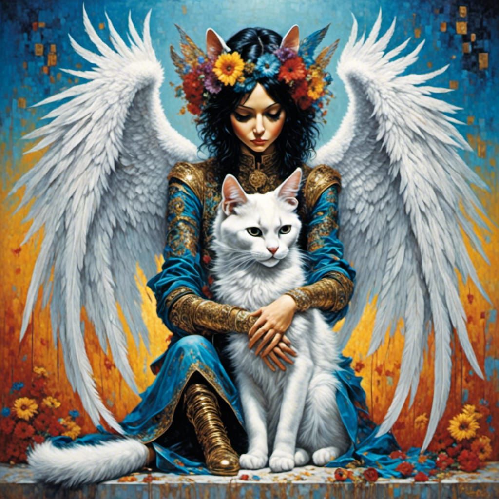 Cuddly Cat Angel of Darkness