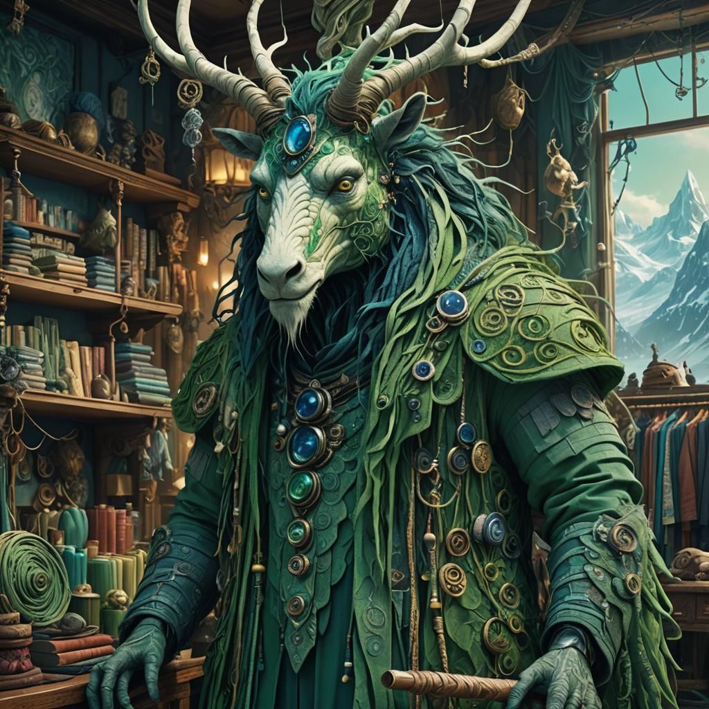 Mythical Fabric Creature in Dreamlike Boutique