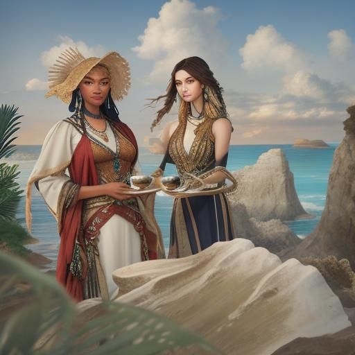 Babylonian Seaside: Detailed 3D Photorealistic Scene