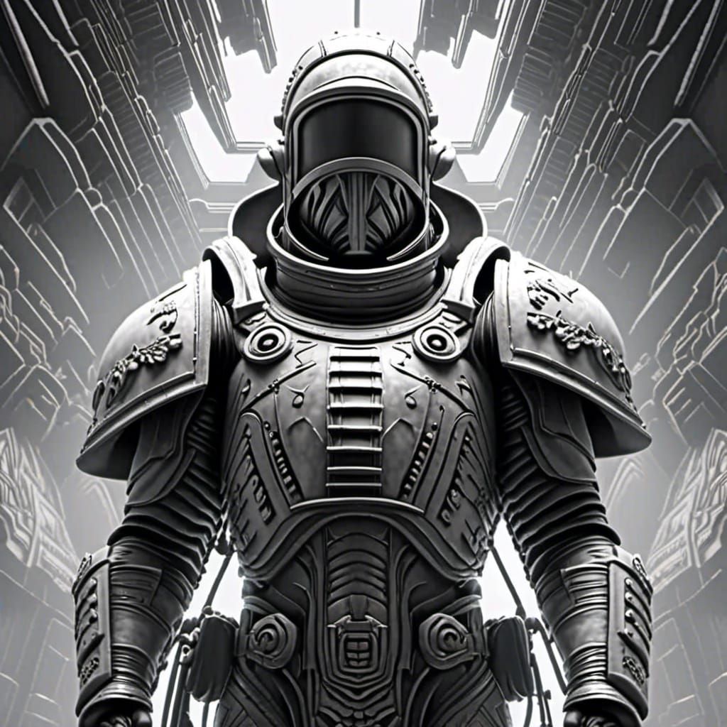 Astronaut Portrait in Solarpunk Style