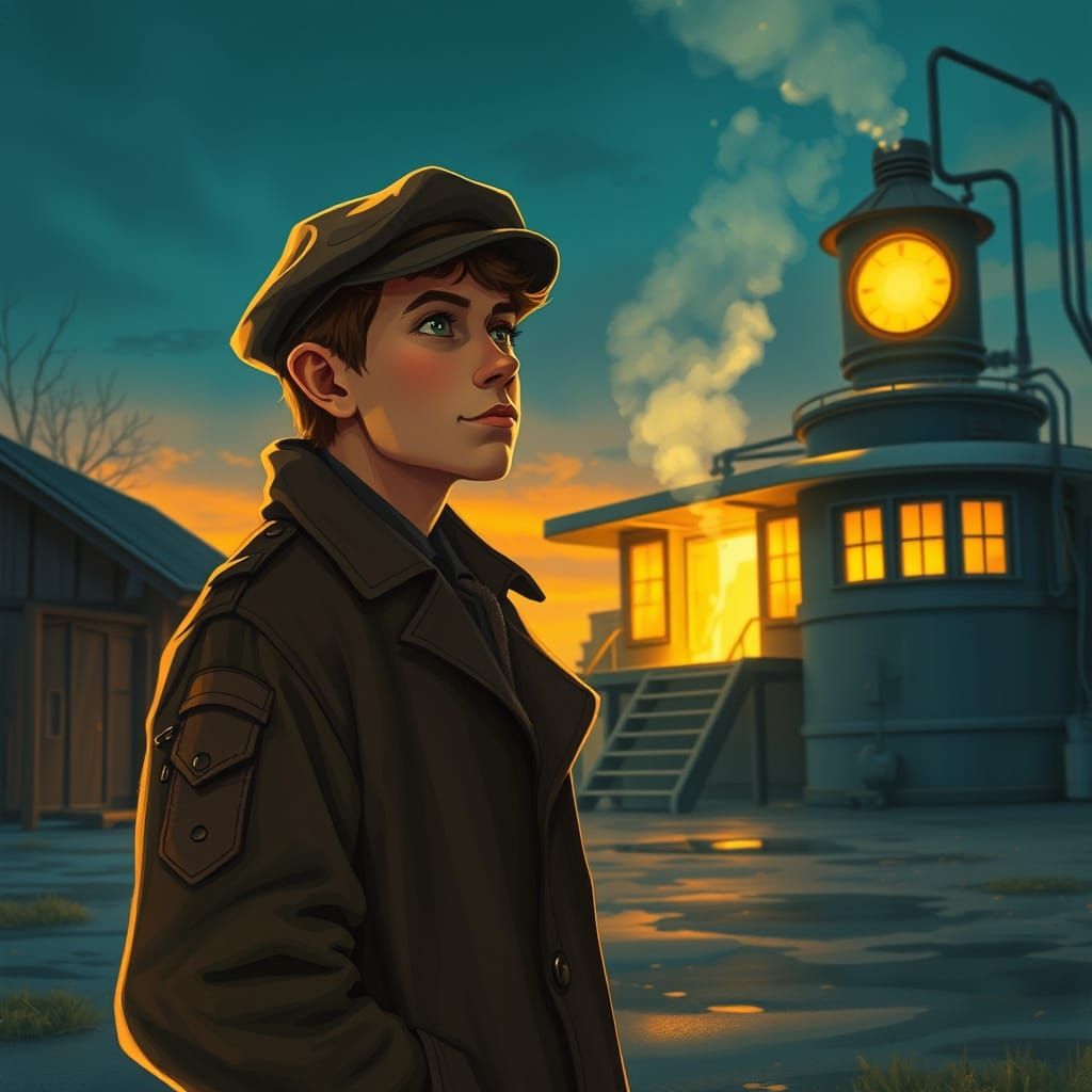 Hopeful Inventor Gazing at Edison's Lab