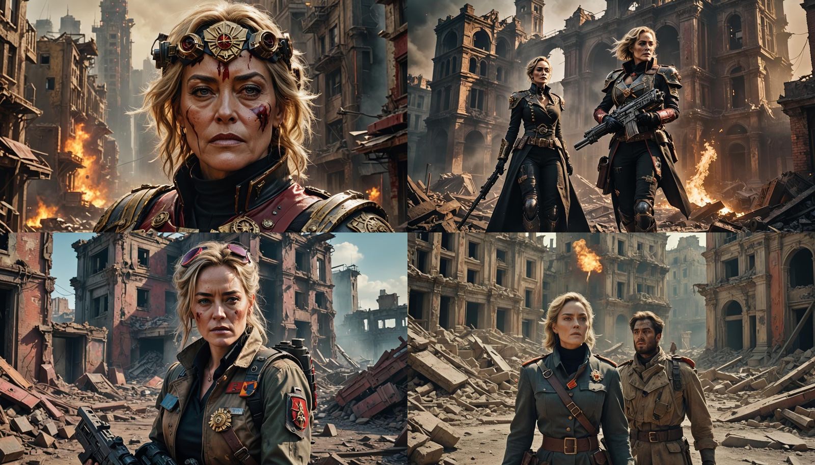 Warhammer 40k Commissar Portrait in Sci-Fi Warzone