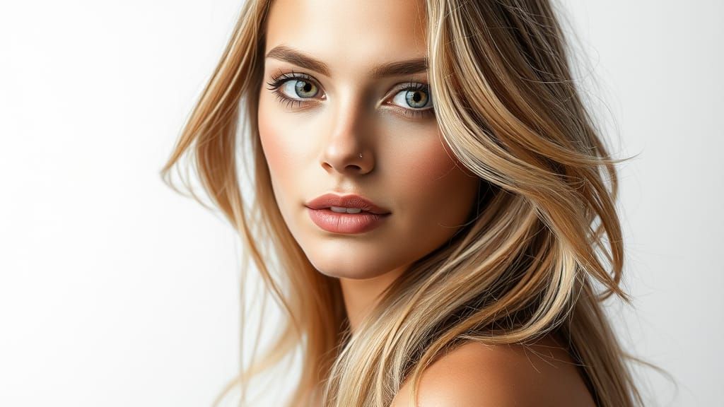 Ethereal Female Portrait in Oil Painting Style