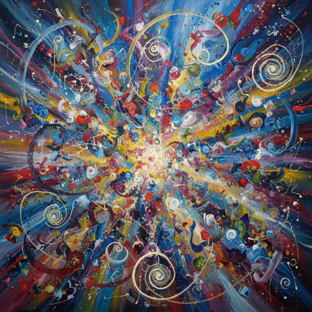 Vibrant Abstract Explosion of Color and Light