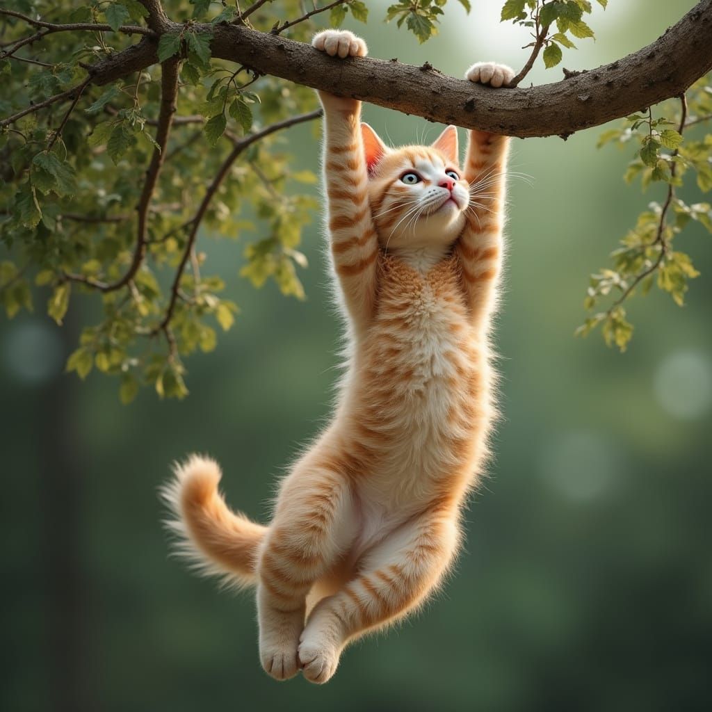 Whiskered Climber in a Tree