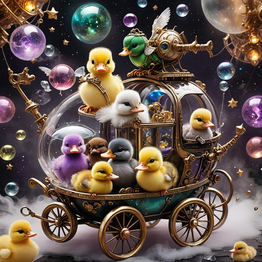 Glassy Ducks and Rats in Steampunk Galaxy