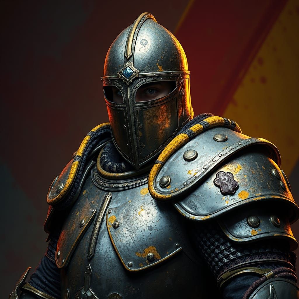 Medieval Warrior in Banana Plate Mail