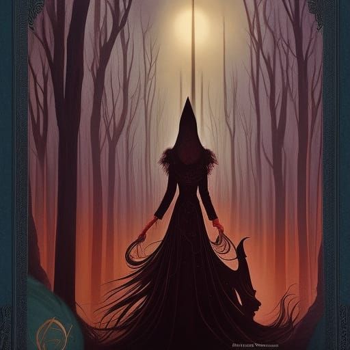 Gothic Cartoon Cityscape in Deep Color