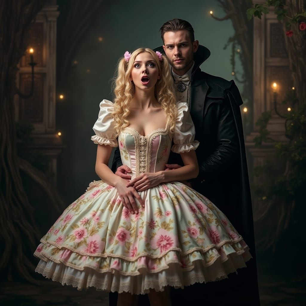 Vampire King Shows Off Prissy Maid in Dark Fantasy Setting