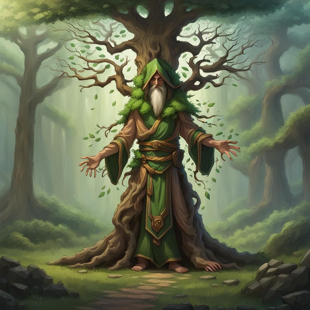 Druid's Transformation: Becoming a Tree