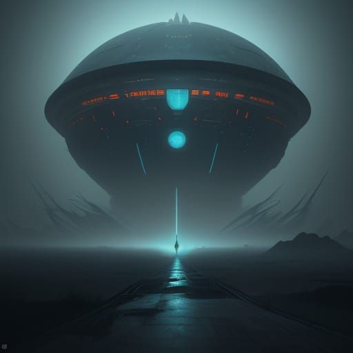 Neon Highway to the Unknown in Cyberpunk Style