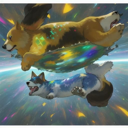 Dogs Wriggling Upside Down in Low Gravity