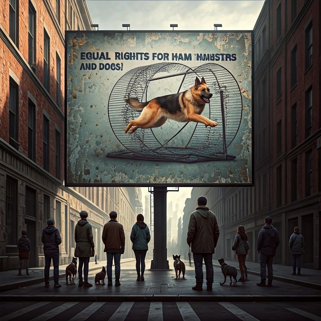 hamster wheel billboard