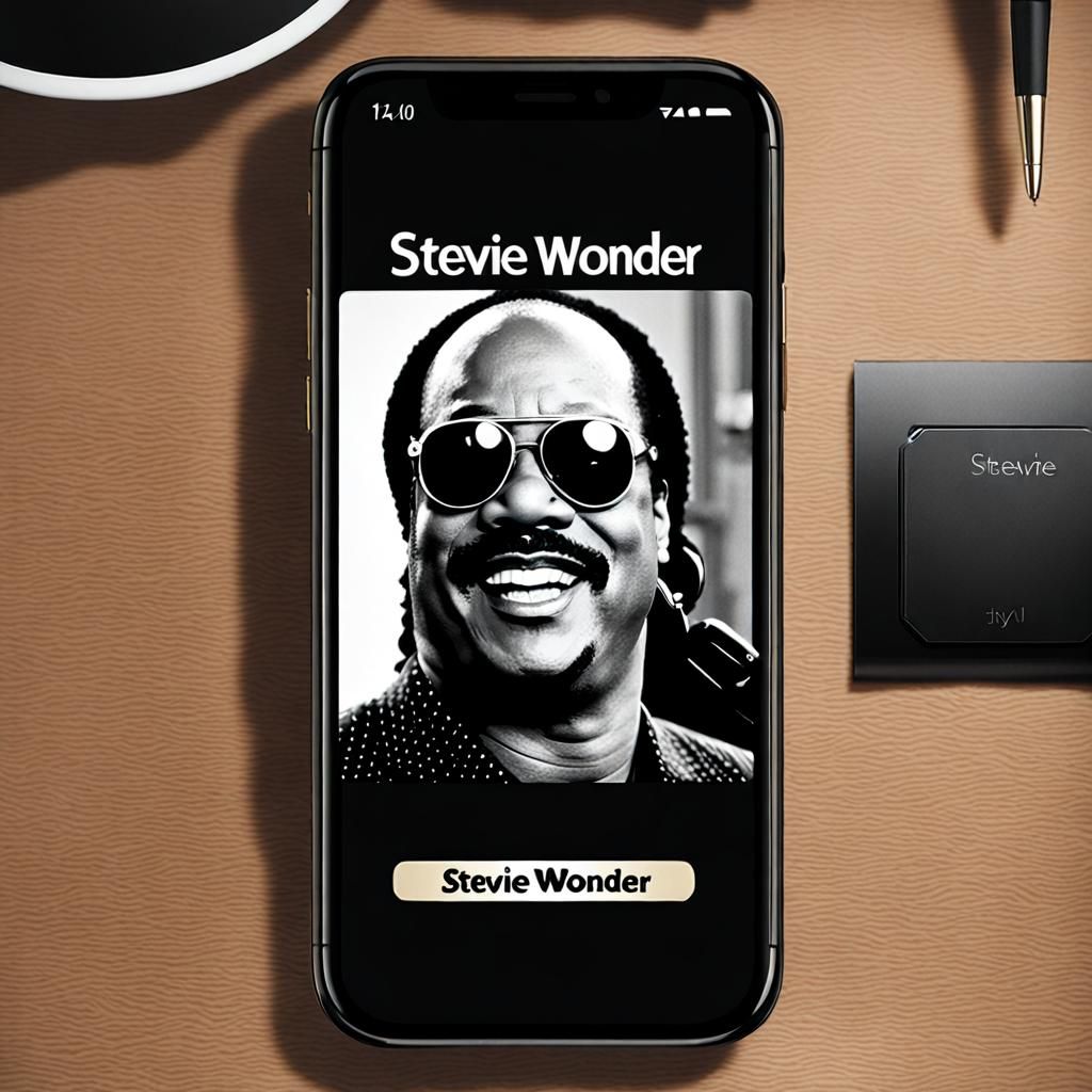 iPhone Screen Shows Incoming Call From Stevie Wonder