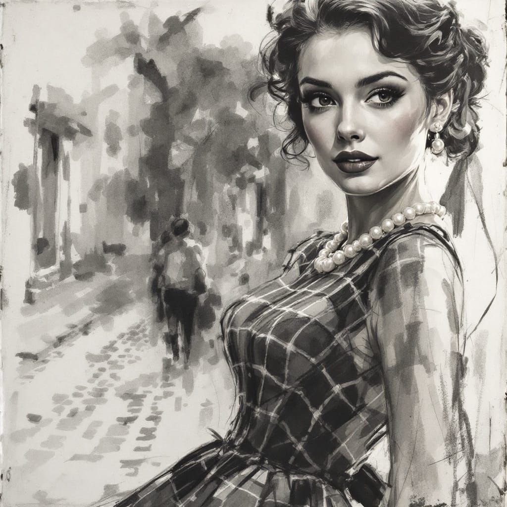 Elegant Woman Lost in a Forgotten Era