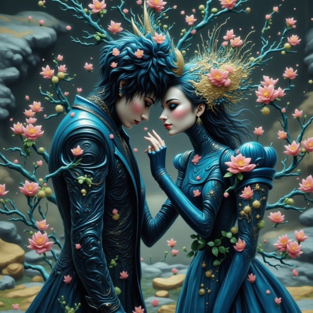 Abstract Holographic Starlight Marionette Scene