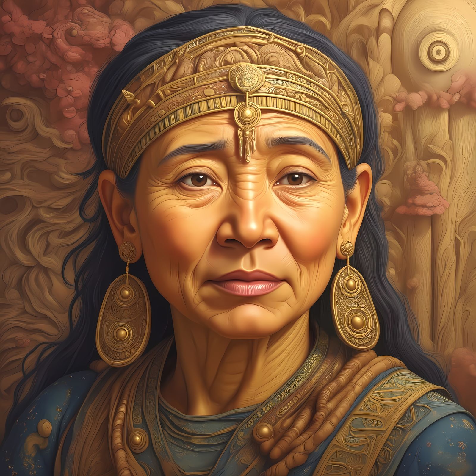 Itzamná and Ix Chel Create the World in Charcoal