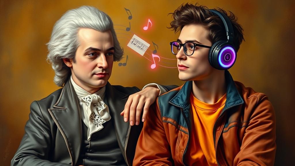 Mozart and Modern Man Share Music Through Time