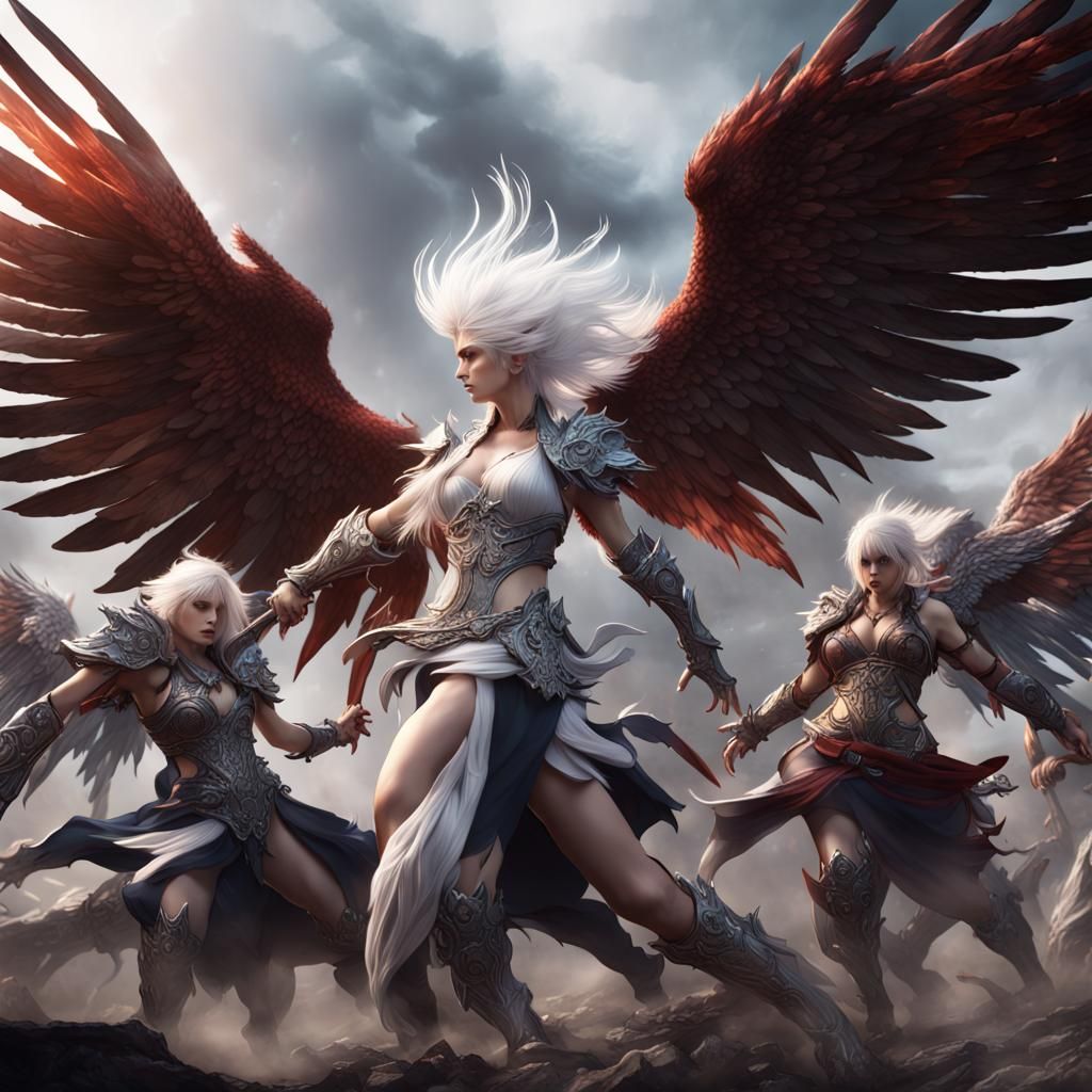Fallen Angels Team in Fantasy Art Style