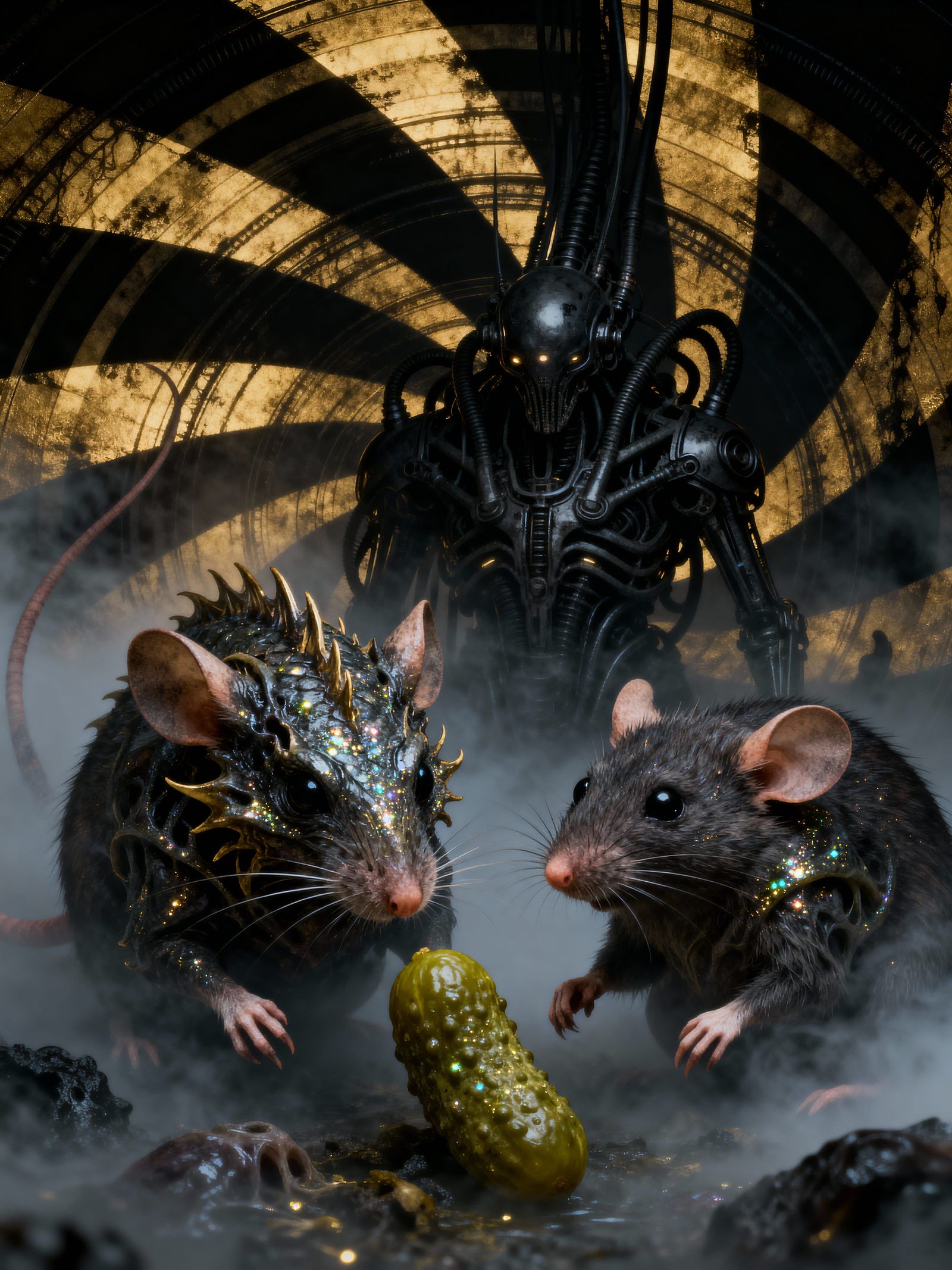 Hybrid Creatures in Cosmic Horror Style