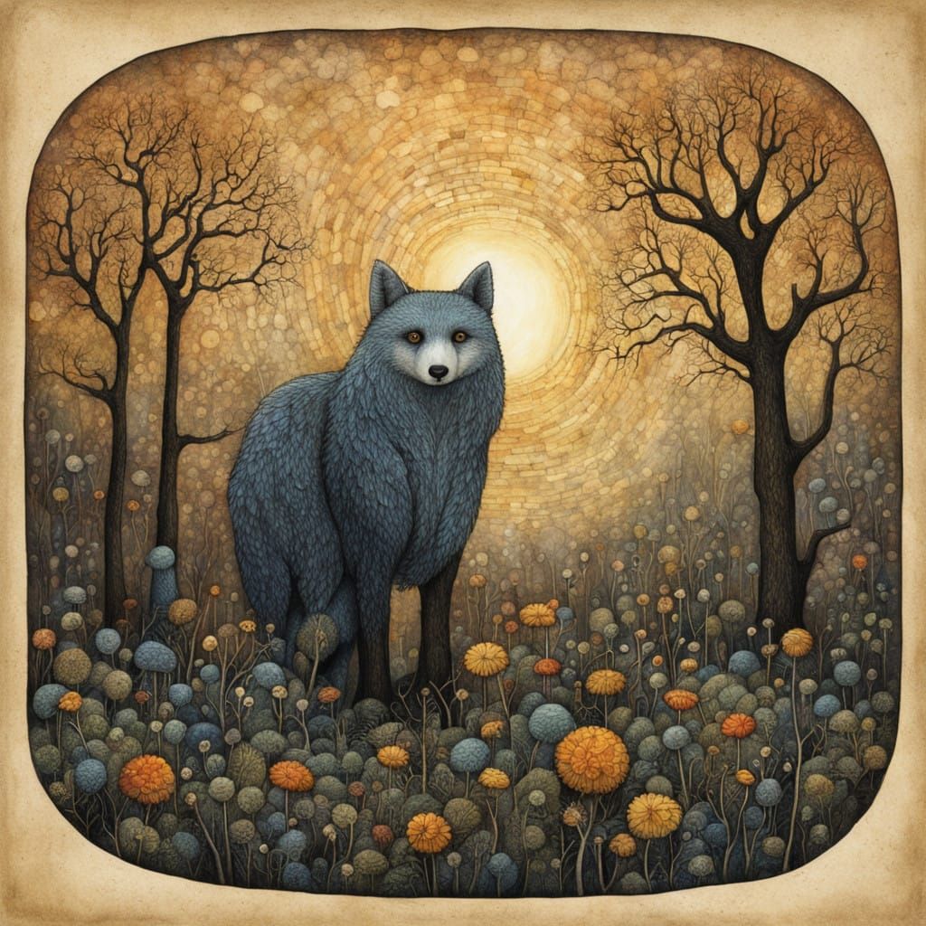 Ethereal Pop Surrealist Artwork in Vibrant Colors