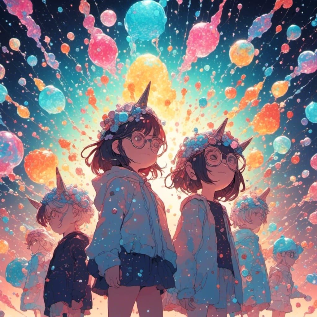 Amoeba Party with Little Party Hats