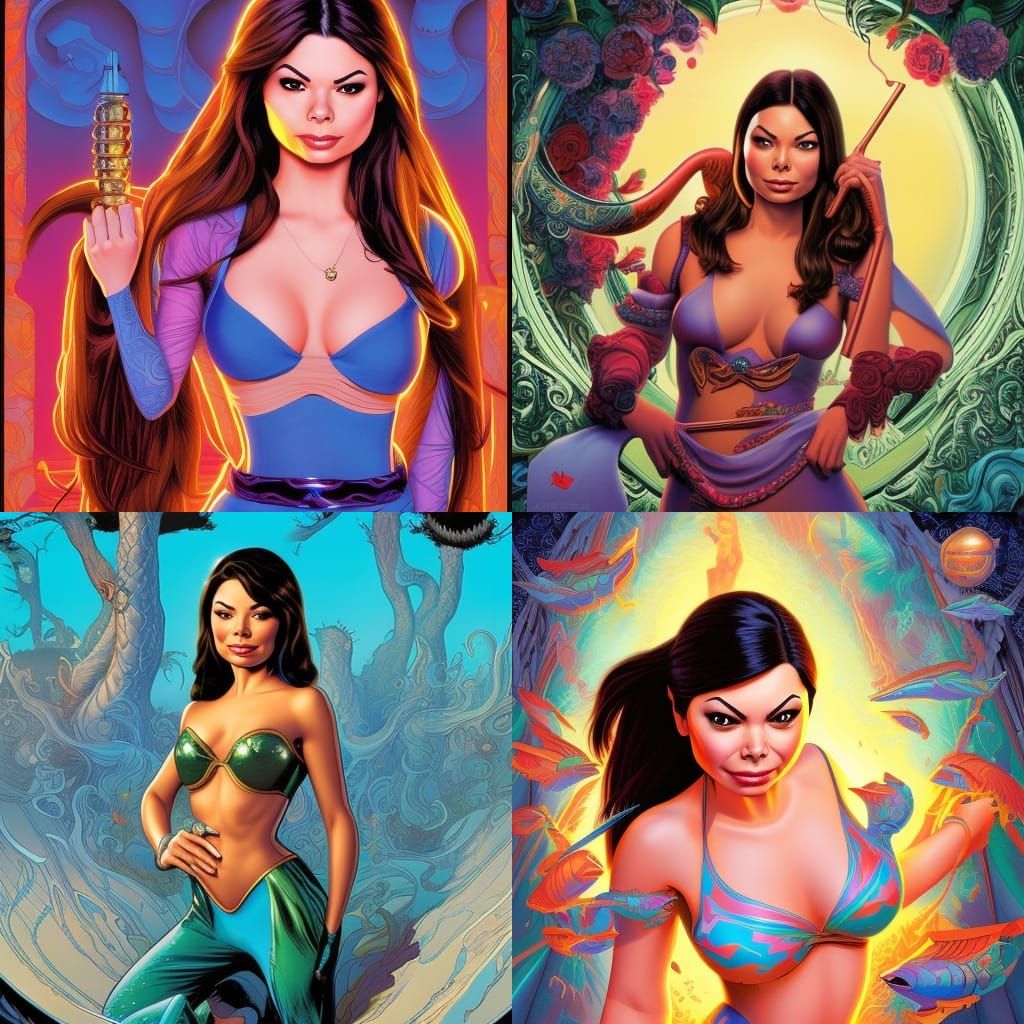 Miranda Cosgrove as a Comic Book Genie