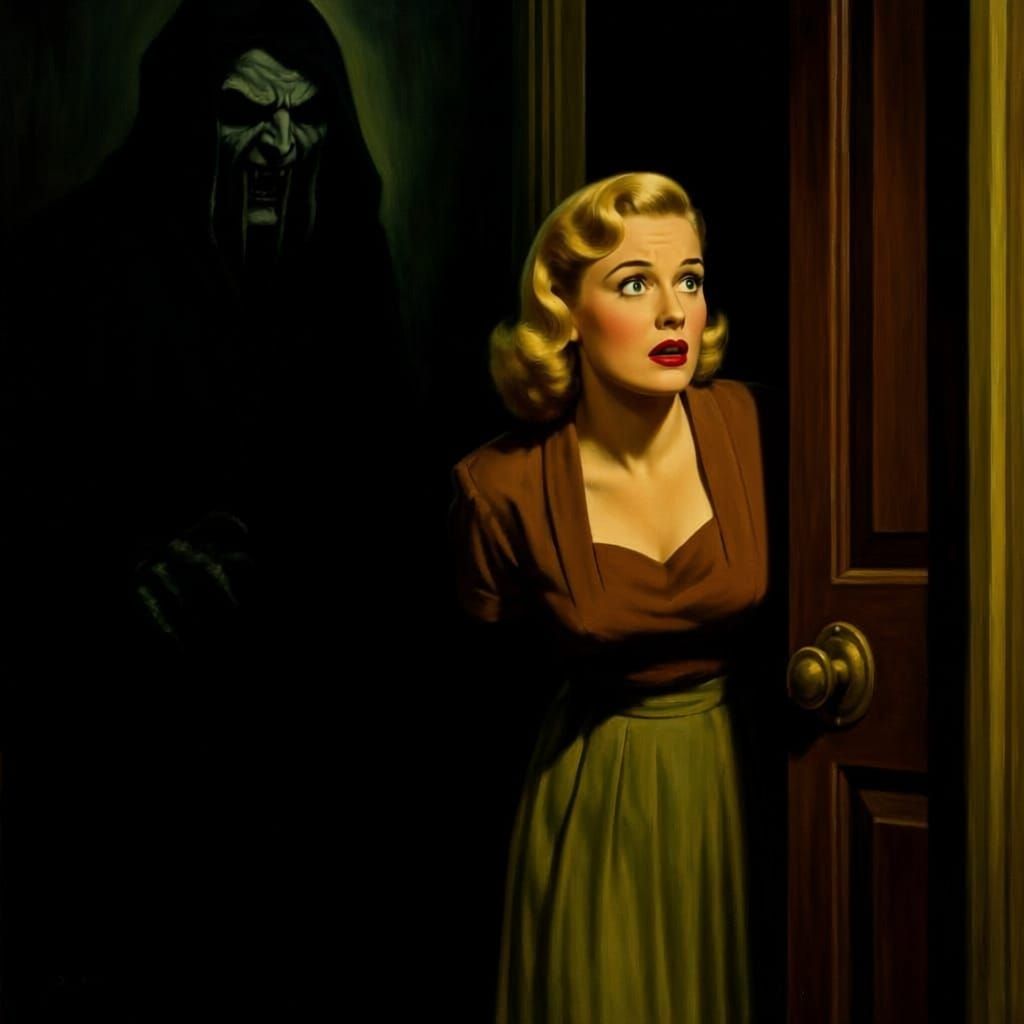 Eerie Handless Doorway with Mysterious Entrance