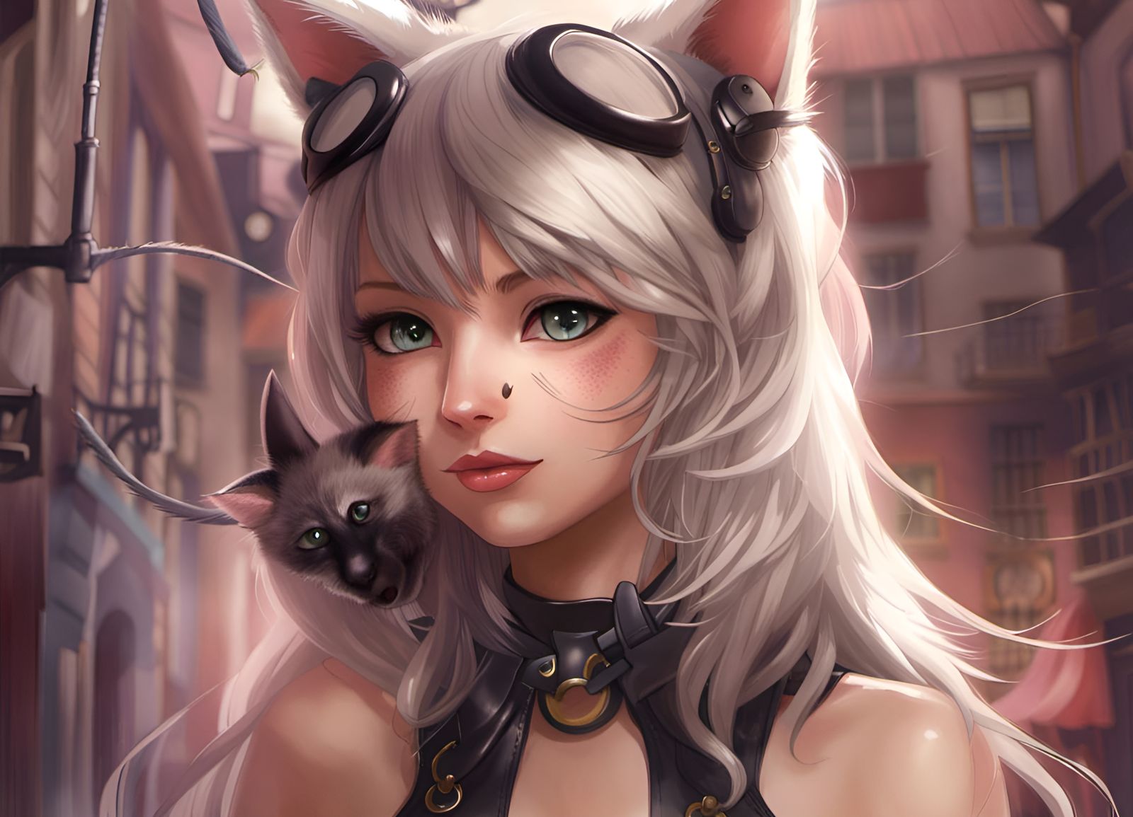 AI Generated Image of a Catgirl