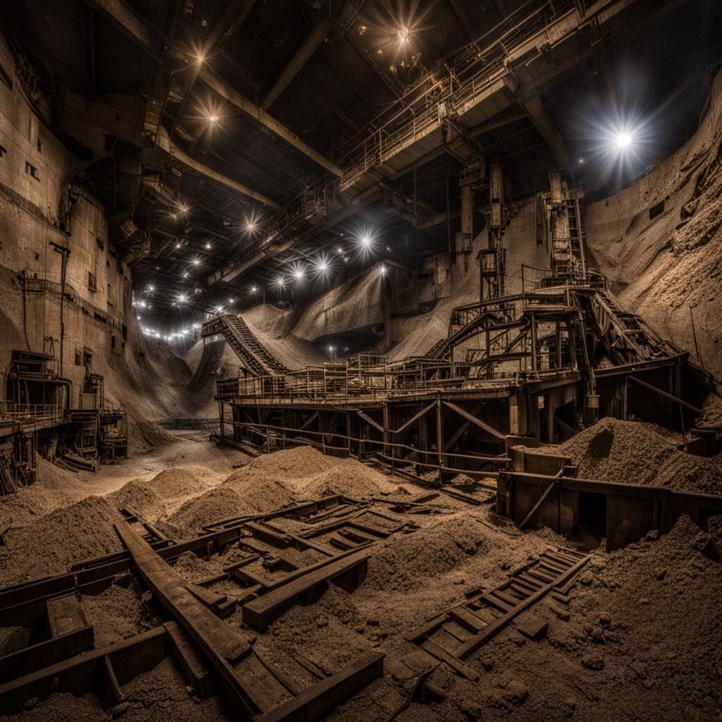 Cyclopean Underground Mine with Riveted Steel Walls