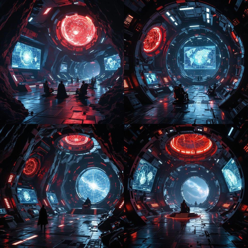 Villain Asteroid Hideout: Sci-Fi Concept Art