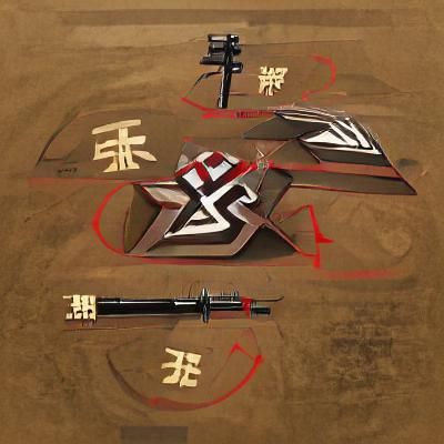 Samurai Warrior Concept Art with Emblem