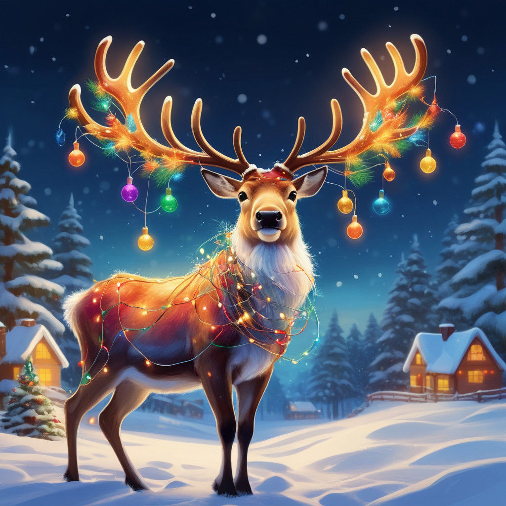 Vibrant Winter Wonderland Christmas Scene