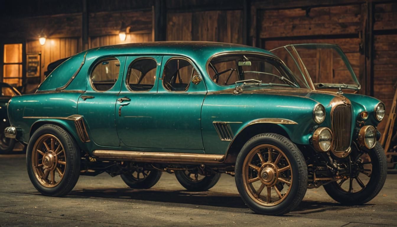Steampunk Fastback Coupe in Dark Turquoise