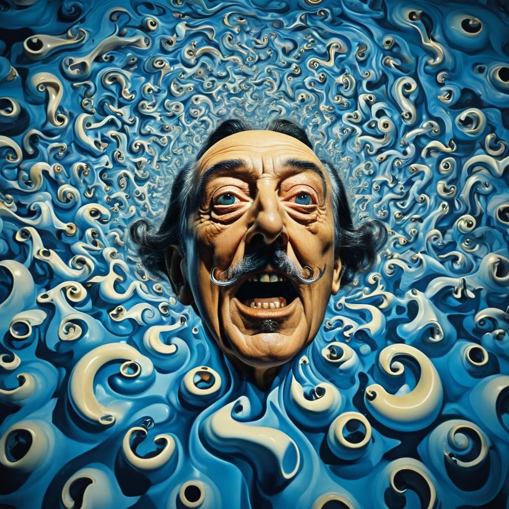Surreal Octogenarians in Dreamlike Salvador Dali Scenery