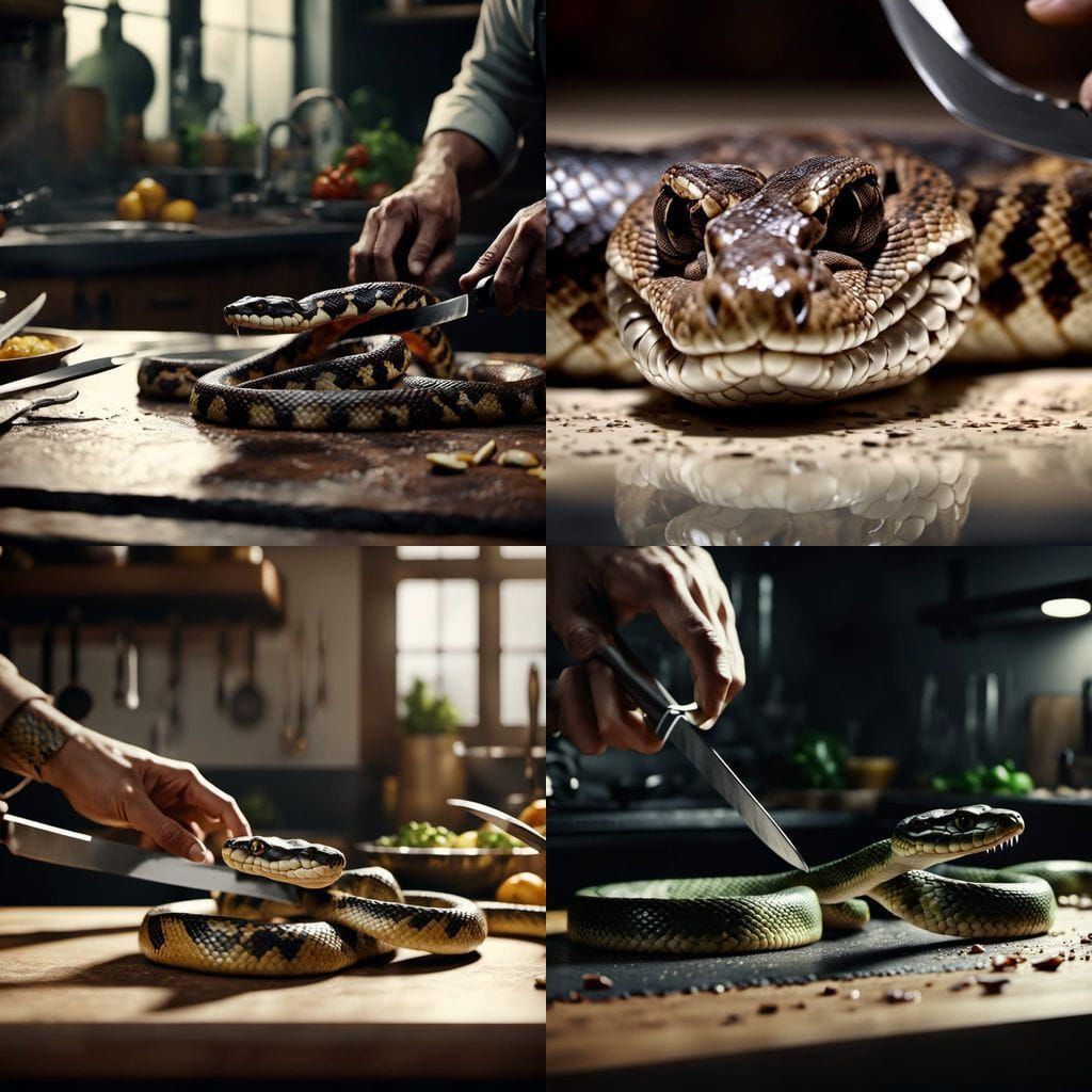 Italian Chef Prepares Snake: Unreal Engine Rendering