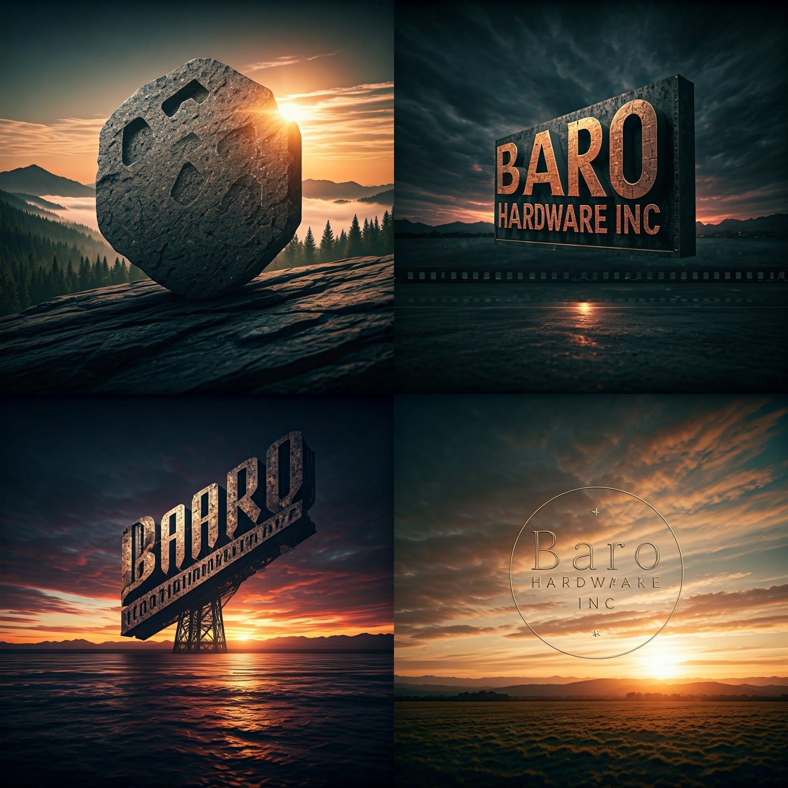 Baro Hardware Inc Logo Outdoor: Cinematic Film Still