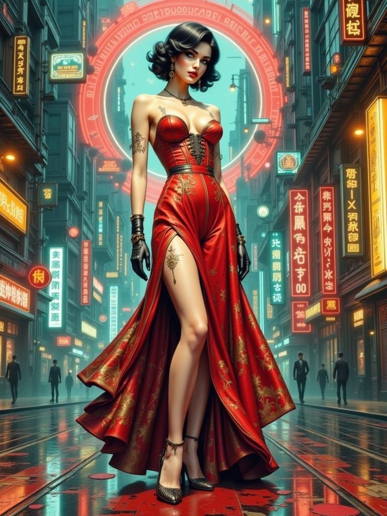 Overlay:  "Gustav Klimt + Jean-Michel Basquiat + mimeograph ...